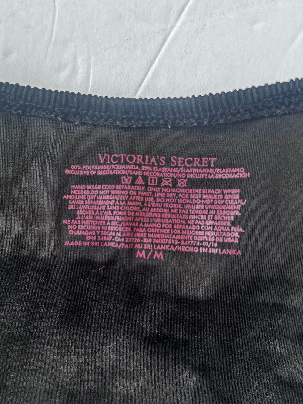 Victoria's Secret NEW Ensenada Smocked
LaceUp Halter Top M 1pc Black Swimsuit - Picture 12 of 16